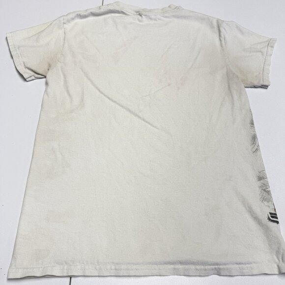 Y2K Style Grunge Cross Shirt Mens Small White Short Sleeve - Picture 9 of 16